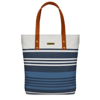 DailyObjects Navy Blue & White Striped Tote Bag at Rs.1274
